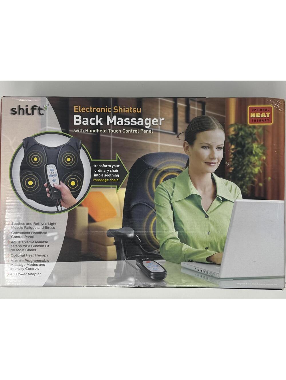 Shift Electronic Shiatsu Back Massager with Handheld Touch Controls Never Used